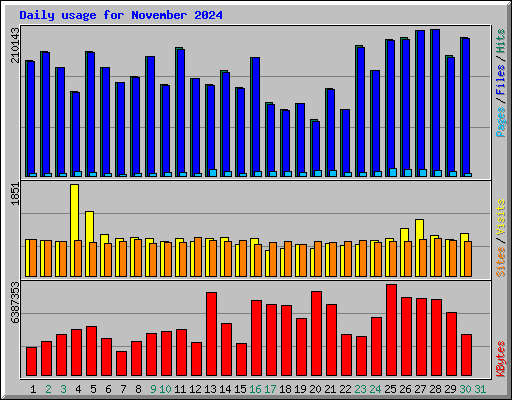 Daily usage for November 2024