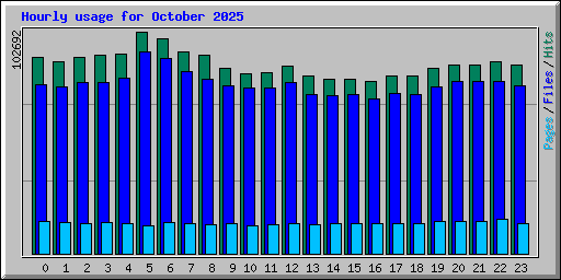 Hourly usage for October 2025